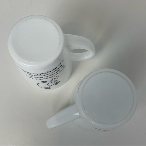 ARC France Luminarc Hickety Pickerty Hen Pair of Mugs Milk Glass - Picture 14 of 16